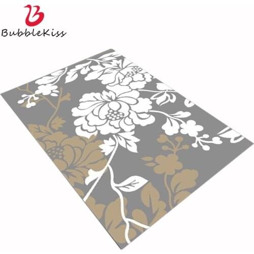 Bubble Kiss Flower Carpets For Living Room Gray Yellow Floral Bedroom Large Floor Rugs Home Decor Modern Bedside Area Rugs