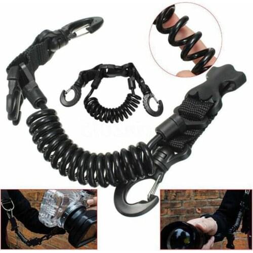 Diving Camera Lanyard Spring Coil Camera Scuba Diving Quick Release Buckle Clips Underwater Outdoor Activities Pool Accessories
