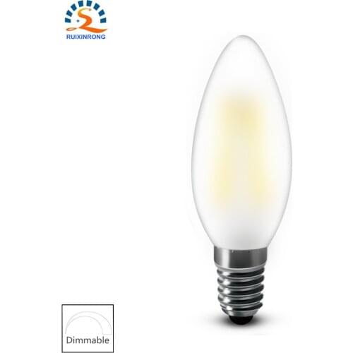 LED lamp 220V edison retro LED Filament light candle bulbs E14 E12 2w 4w 6w C35 B10 Frosted Bulbs ampoule vintage