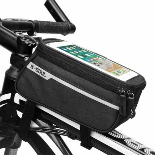 Rainproof Bicycle Bag Frame Front Top Tube Cycling Bag Touchscreen 6" Phone Case Handlebar Bicycle Panniers MTB Bike Accessories
