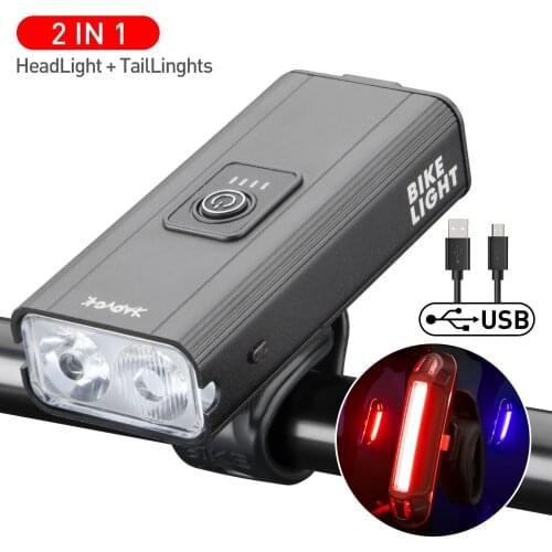 Brightness Headlight Taillight Waterproof Bike Light Cycling Safety LED Warning Light Rear Tail Mountain Portable Bicycle Light