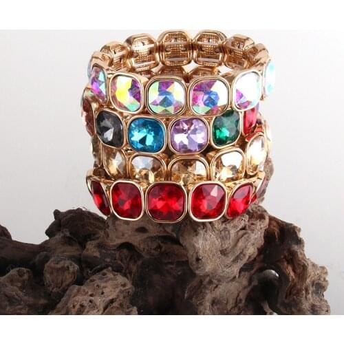 RH New Designer Fashion Women Armbander Summer Multicolor Crystal Bracelets For Women Jewelry Gift