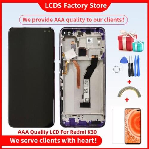 10-Touch AAA Quality LCD For Xiaomi Redmi K30 LCD With Frame Display Screen For POCO F2 /Redmi K30 LCD Screen Display 2400*1800