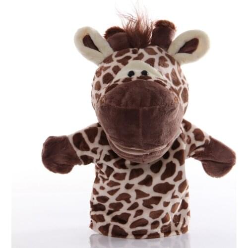 1pcs 25cm Hand Puppet Deer Animal Plush Toys Baby Educational Hand Puppets Story Pretend Playing Dolls for Kids Children Gifts