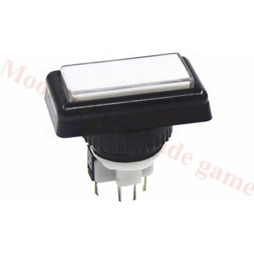 10Pcs/Lot 46*27mm Rectangle game machine push button arcade LED momentary push button illuminated push button
