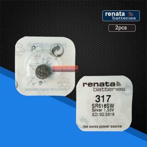 2pack Renata LONG LASTING 317 SR516SW SR62 D317 V317 Watch Battery Silver Oxide Batteries