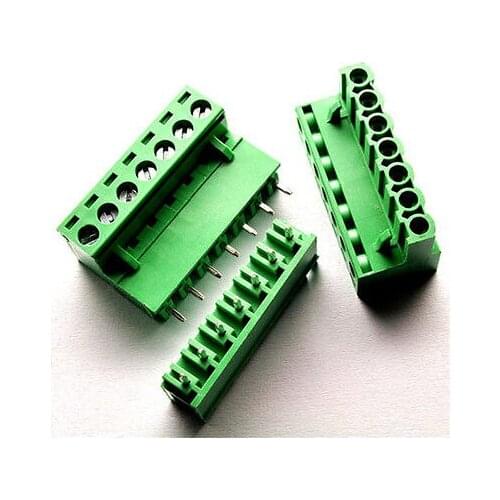 5PCS 5.08mm Pitch Right Angle 7 pin 7 way Screw Terminal Block Plug connector