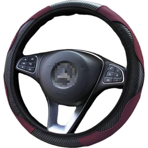 Automobile Universal Steering Wheel Cover Fiber Leather Double Round Elastic Band Without Inner Ring Four Seasons Universal