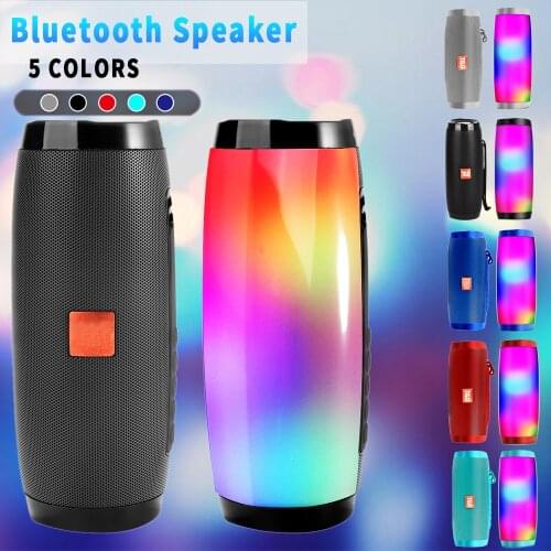 TG157 Wireless Bluetooth Speaker Portable Speaker Bluetooth Powerful High BoomBox Outdoor Bass HIFI TF FM Radio with LED Light