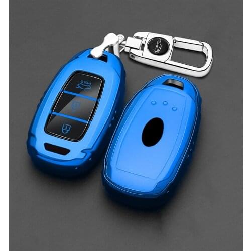 TPU Car Key Case Cover For Hyundai I30 Ix35 Encino Azera Accent TM Palisade Santa Fe Elantra Solaris Verna Tucson Accessories