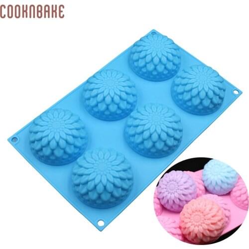 COOKNBAKE Silicone Handmade Soap Mold Sunflower Cake pastry bakeware pudding jello chocolate mould DIY cake decorating