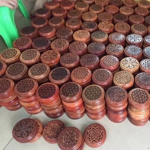 Home decor Chinese Traditional Rosewood Incense Burner Coil Censer Tea House And Home Decoration Wooden Incense Base Wood Crafts