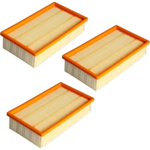Air Filter Vacuum Cleaner for Karcher Nt25/1 Nt35/1 Nt45/1 Nt55/1 Nt361 Eco Nt561 Eco Nt611 Eco Replacement Parts, 3Pcs
