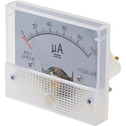 HOT NEW 85C1 100uA DC pointer ammeter head mechanical meter