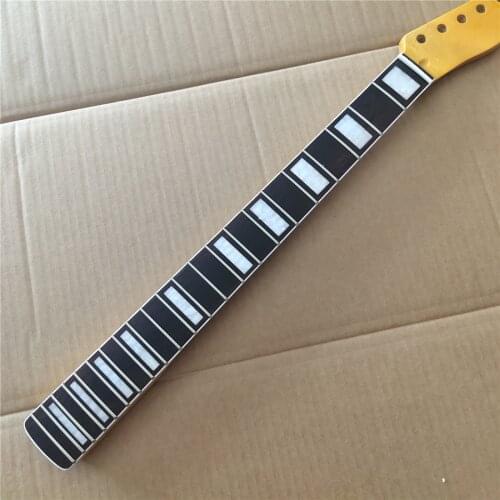 Maple Guitar neck 22 Fret Electric Guitar parts Rosewood Fingerboard inlay Yellow Gloss TL style