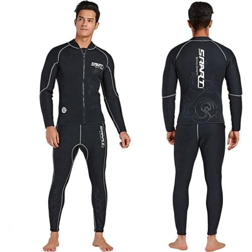 3mm Wetsuit Jacket Pants Neoprene Wet Suit Tops Bottoms for Men Women Unisex Diving Snorkeling Surfing Suit Two-piece Design