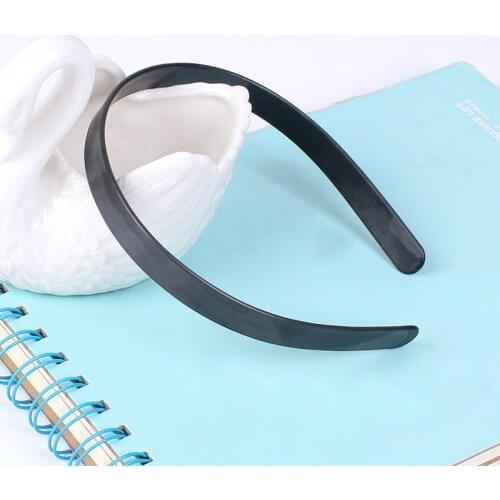 2cm Wholesale Price Diy Hair Accessories Basic Plastic Stretchable Hairband Flat Smooth Inside Black & White Hair Bows 10pcs/lot