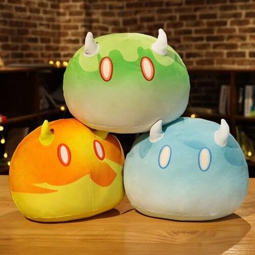Cute Slime Fluffy Game Genshin Impact Slime Theme Plush Toy Slime Throw Pillow Keli Dango Toys Birthday Xmas Gift Kids Toys