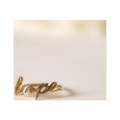 Trendy Fashion"Hope" word style ring Letter ring Unisex wholesale