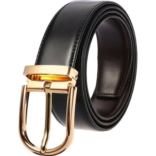 New 2019 Men Belts Pin Buckle Leather Luxury Designer Black/Coffee Strap Waist Belt Suit Jeans Cinturon Hombre Ceinture Homme