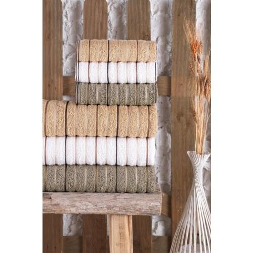 Gold 100 Cotton in a Pallet Antibacterial Bath Towel Set, 100% cotton crown hotel towel home set embroidered luxury crown bath