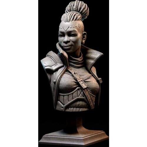 60mm Resin Model Kits Female Warrior Bust Unpainted No Color RW-217B