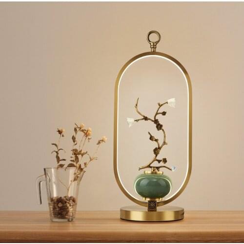 European-style Table Lamps Bedroom Bedside Lamp Warm and Romantic Living Room Creative Retro Copper