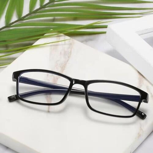 New Anti-Blue Ray Reading Glasses Women and Men Square Hyperopia Reading Eyeglasses Presbyopia+1.0+1.5+2.0+2.5+ 3.0+3.5+4.0
