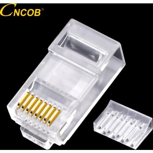 Cat6 UTP rj45 Connectors Bending shrapnel network Plug RJ-45 modular Ethernet connector computer crystal head 30pcs