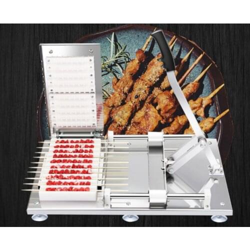 Manual type meat ten skewers machine making machine skewer meat / satay skewer machine