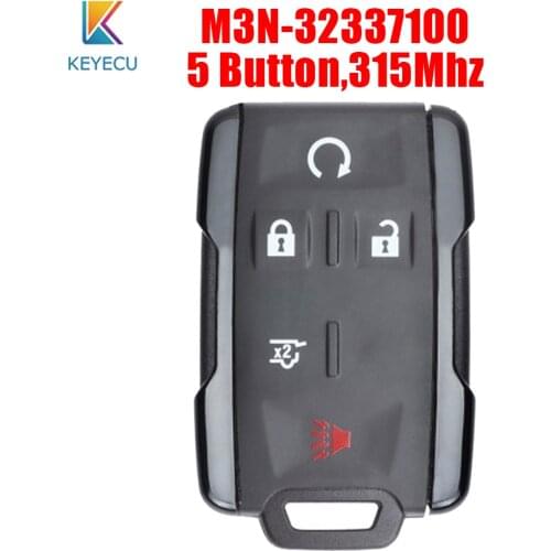 KEYECU Remote Car Key Fob 315MHz 5 Buttons for Chevrolet Tahoe Suburban GMC Yukon 2014 2015 2016 2017 2018 FCC: M3N-32337100