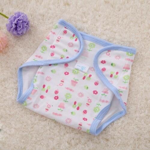 Cute Baby Diapers Reusable Nappies Cloth Diaper Washable Infants Children Baby Cotton Training Pants Panties Nappy Changing