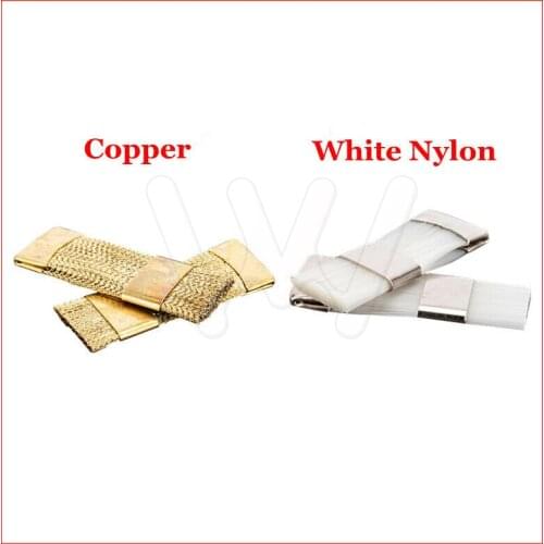 5PC Dental Material Copper Flat Brush For Clean Burs Copper Brush/ White Nylon Brush For Choose