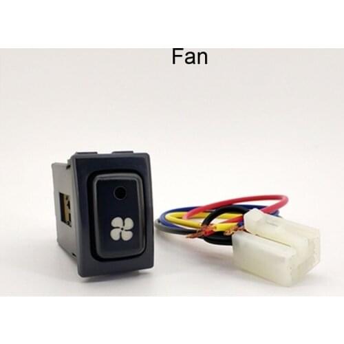 LED Spot Light Radar Parking Sensor Camera Recorder Monitor Fan Tailgate Trunk Switch Button Wire For Suzuki Hustler