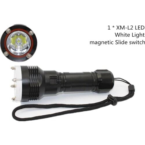 Tactical lanterna led flashlight Underwater 50M waterproof diving flashlight XM-L2 LED 1200 Lumen Camping Light Power by 26650