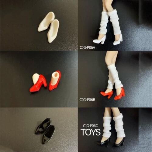 In Stock 1/12 Female Solider Shoes High Heels CJG-P06 Fit T01 T03 Feet Model