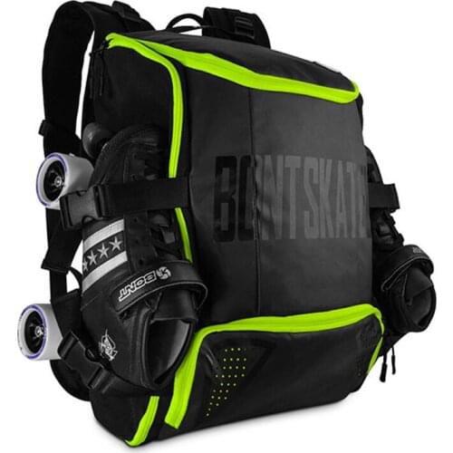 Inline Speed Skates Backpack 100% Original Bont 28L Professional Roller Skating Shoes Bag Helmet Holder Protective Knee Pads Bag