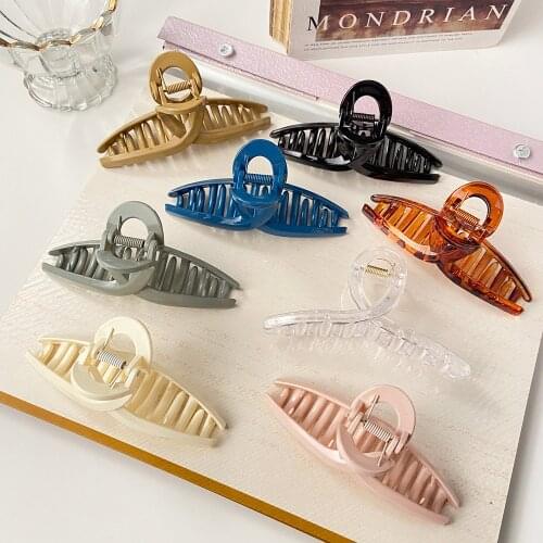 Korean Acrylic Cross-Claw Hair Clip Women Large Barrette Crab Hair Claws Bath Clip Ponytail Clip For Girls Hair Accessories Gift