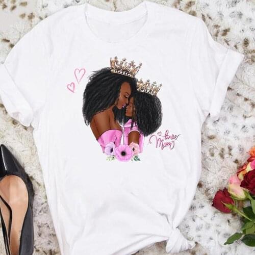 Women Cartoon Ladies 90s Mom Mama Daughter Cute Summer Sweet Tshirts Fashion Clothes Stylish T Top Lady Print Tee T-Shirt