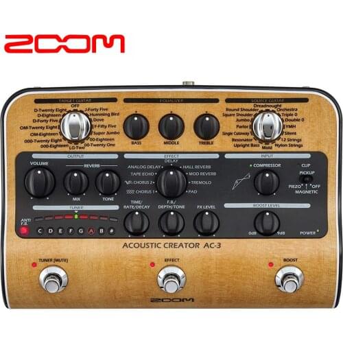 Zoom AC-3 acoustic creator guitar accessory, multi effect device, function pedal