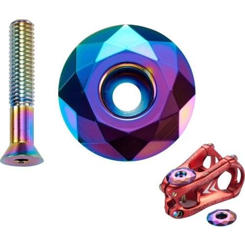 1set Bicycle Bowl Cover Bike Headset Cup Screws Top Cap Cover Bolts MTB Mountain Road Bike Parts Cycling Accessories