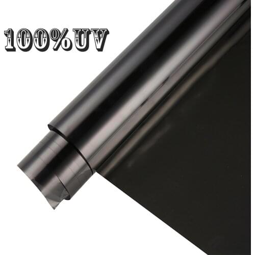1.52*30m 100%UV Car Window Tinting Black Reflective Window Tint 15%VLT Solar Film Roll Privacy Sticker for Car Glass Home Office