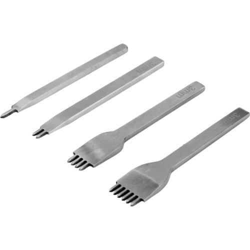 1 Piece 1/ 2 /4 /6 Prong Hole Punch Rhombus Tooth Chisel Punch Tool Chisel Stainless Steel Leather Craft DIY Tool