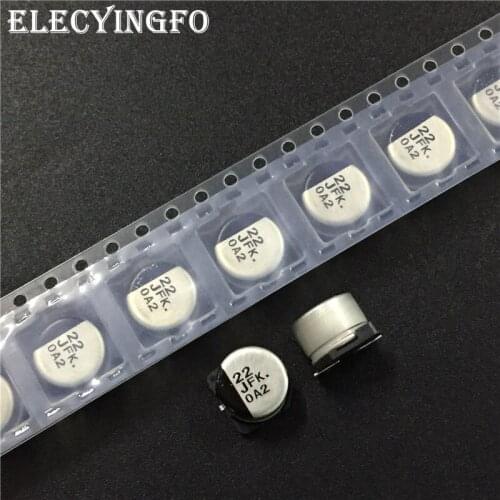 10pcs/100pcs 22uF 63V22uf FK Series 8x6.2mm Low ESR 63V22uF Chip type SMD Aluminum Electrolytic capacitor