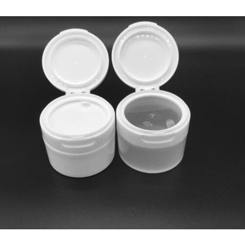 120G/ML Refillable White Plastic Empty Makeup Jar Pot with Inner &Flip Lid Travel Face Cream/Lotion/Cosmetic Container PP SN1893