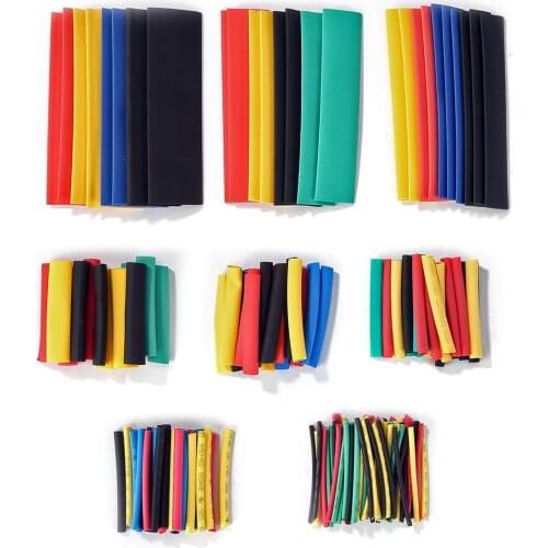 164pcs Flame Retardant Polyolefin Heat Shrink Tube Insulated Shrinkable Wrap Wire Cable Sleeve Kit Wiring Accessories