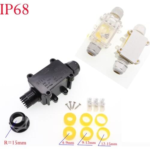 2 Way Waterproof Electrical Junction Box For Outdoor Lighting Cable IP68