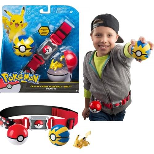 2019 Genuine US Version Pokemon Master Elf Ball Belt Set Telescopic TAKARA TOMY Toys for Children Gift