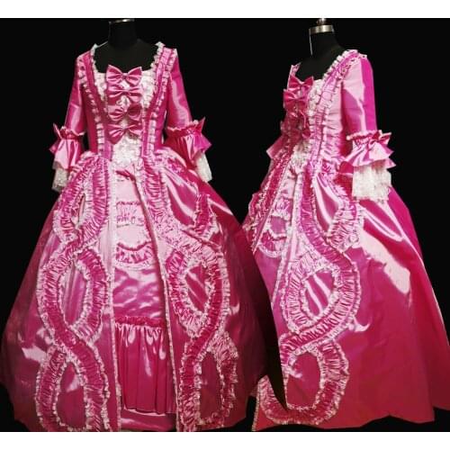 2020 New pink Vintage costumes 18th Duchess Retro medieval Renaissance Reenactment Theatre Civil war Victorian dress D-641
