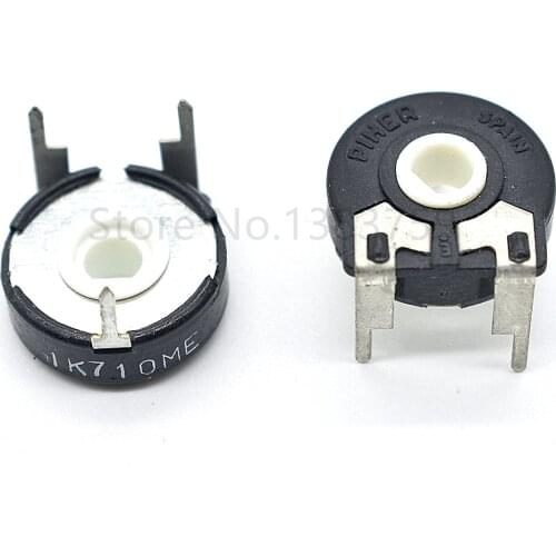 5pcs Variable Resistor PT15 1K 102 Horizontal D-Shaped Adjustable Potentiometer